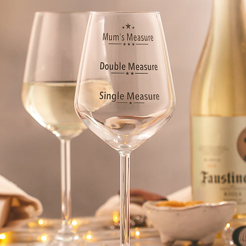 Mum's Measure Wine Glass